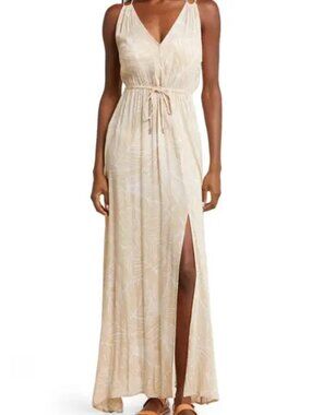 Crinkle Gauze Cover-Up Maxi Dress